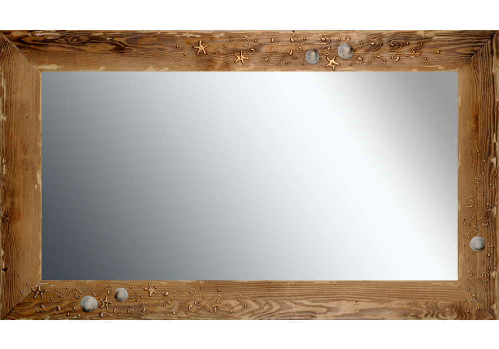 Hedendaags Grote spiegel met houten lijst 120x70cm. DZ-39