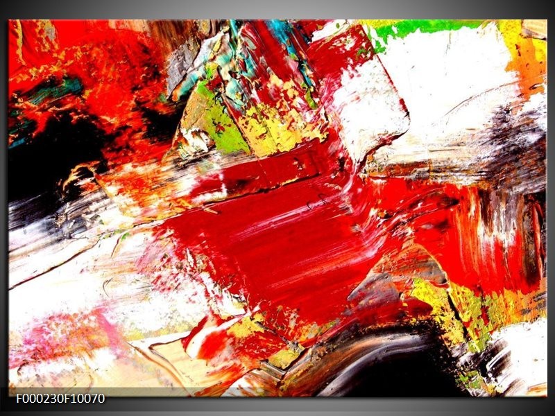 Foto canvas schilderij Abstract | Rood, Wit, Zwart