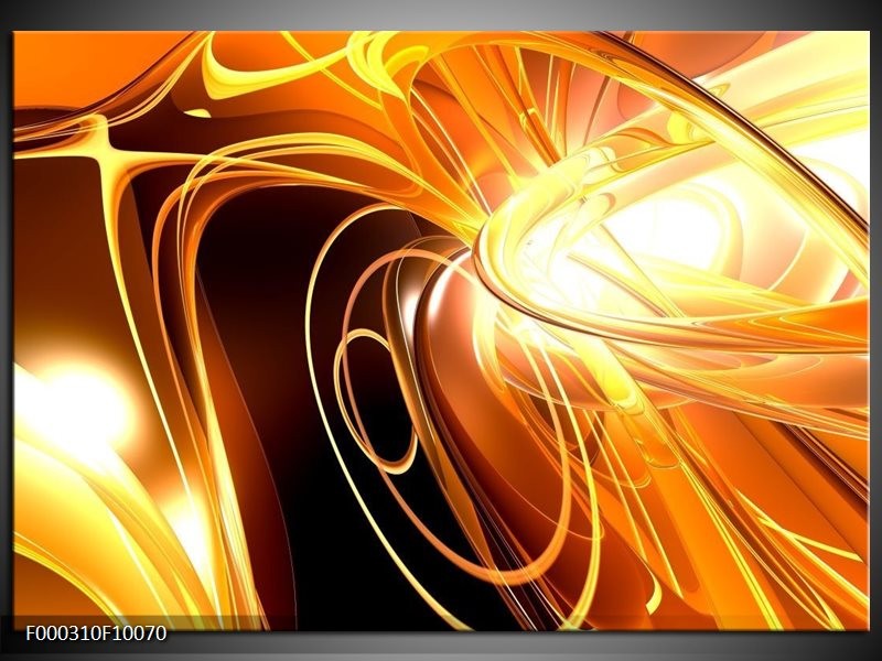 Foto canvas schilderij Abstract | Geel, Goud, Bruin