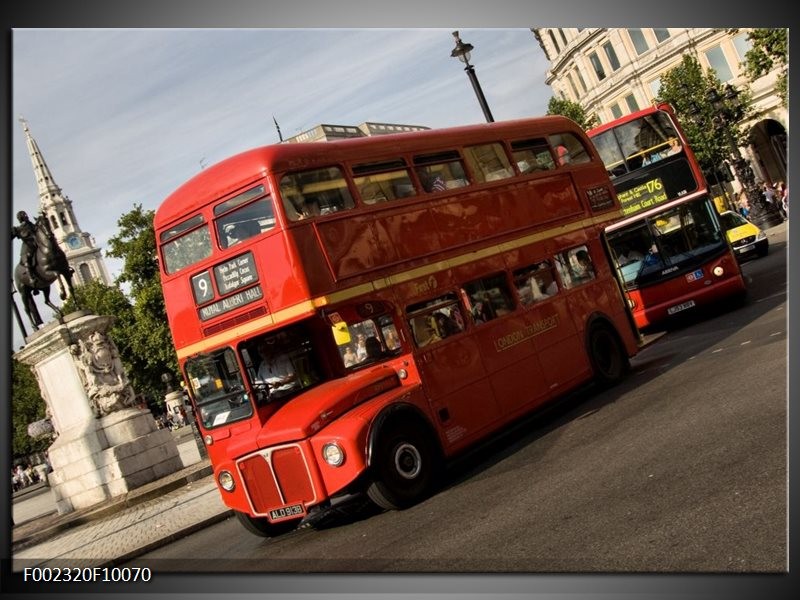 Foto canvas schilderij Engeland | Zwart, Wit, Rood