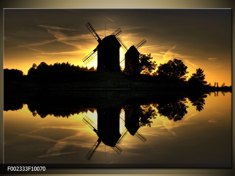 OP VOORRAAD Foto canvas schilderij Molen | 100x70cm | F002333