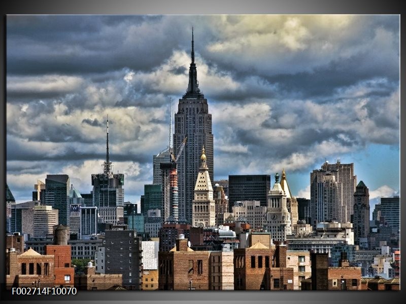 Glas schilderij Gebouw | Blauw, Grijs, Wit