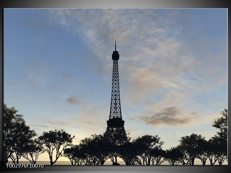 Foto canvas schilderij Paris | Grijs, Blauw, Wit