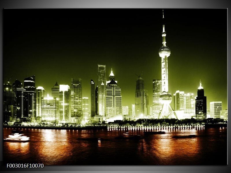 Glas schilderij Nacht | Groen, Bruin, Zwart