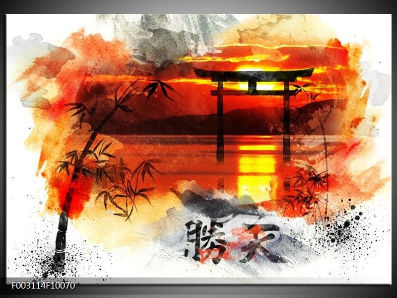 Foto canvas schilderij China | Rood, Zwart, Wit