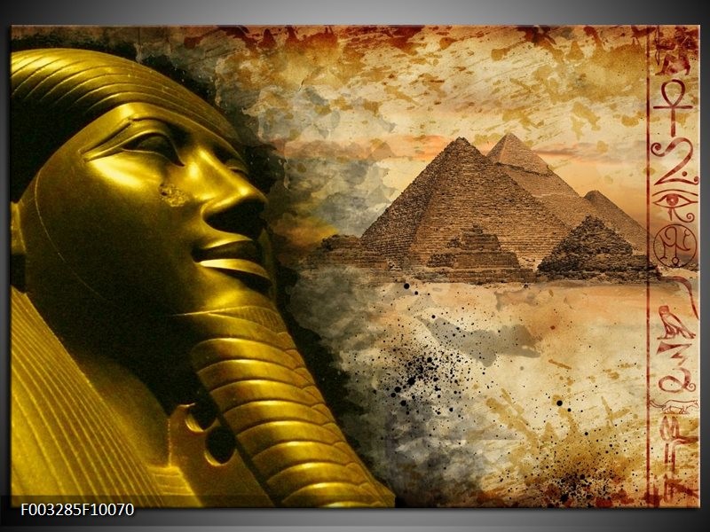 Foto canvas schilderij Egypte | Bruin, Goud, Grijs