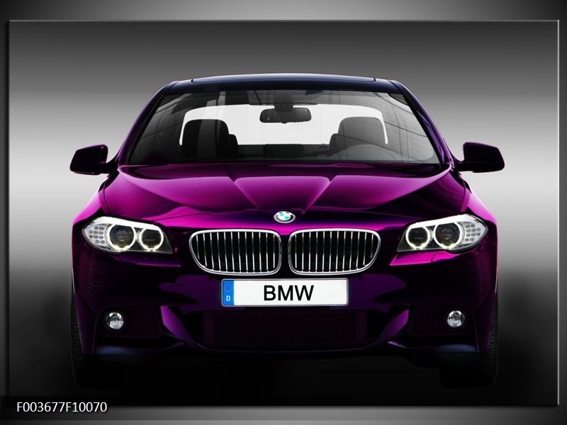 Foto canvas schilderij BMW | Paars, Grijs, Zwart