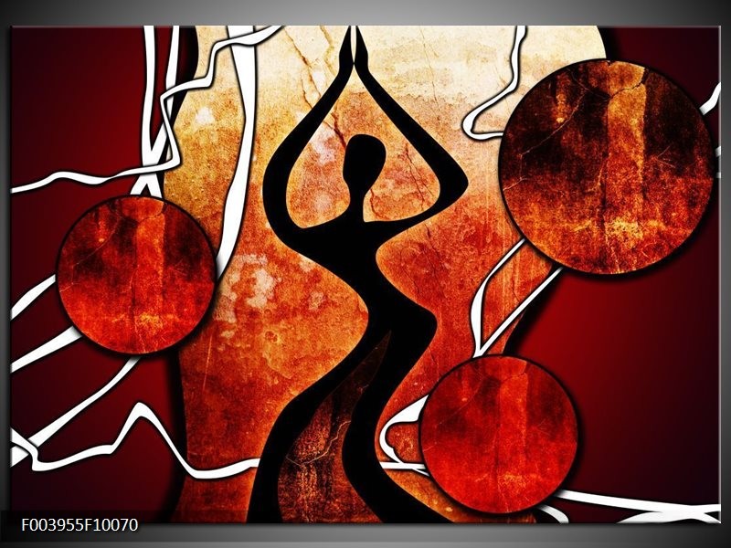 Foto canvas schilderij Abstract | Zwart, Rood, Wit