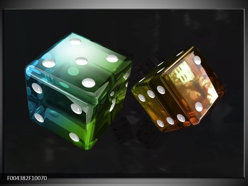 Foto canvas schilderij Modern | Groen, Blauw, Zwart