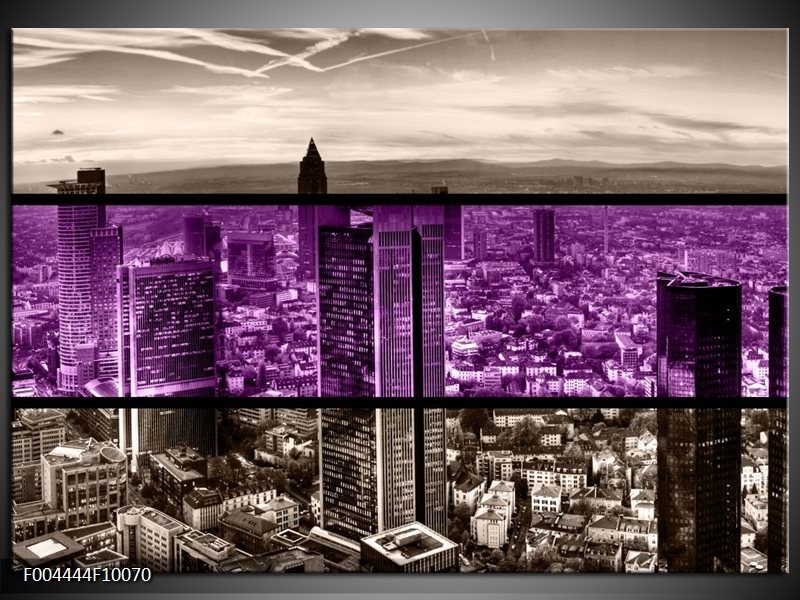 Foto canvas schilderij Modern | Paars, Grijs, Zwart