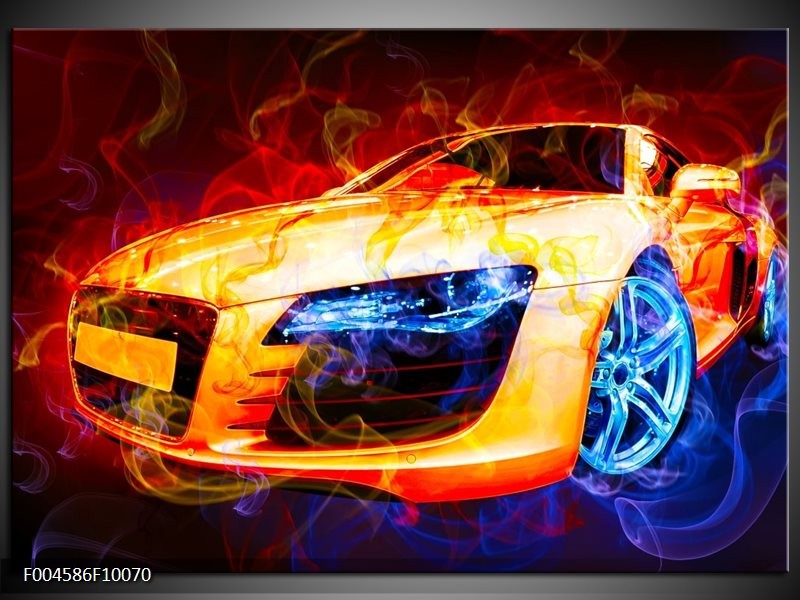 Foto canvas schilderij Audi | Rood, Blauw, Rood