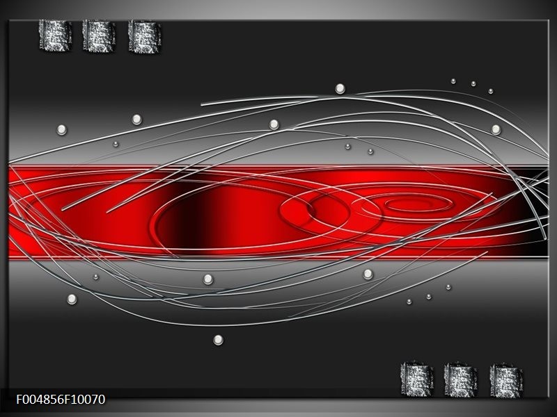 Glas schilderij Modern | Rood, Grijs