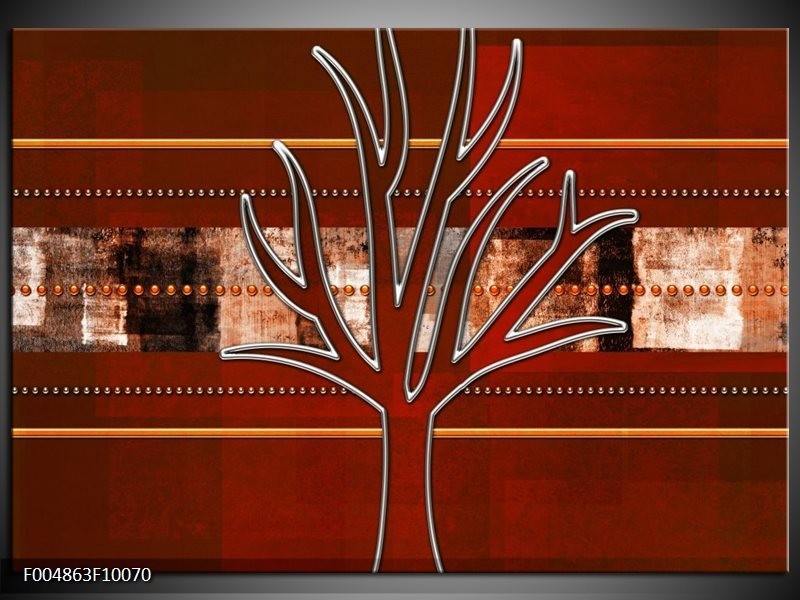 Foto canvas schilderij Modern | Bruin, Grijs, Geel