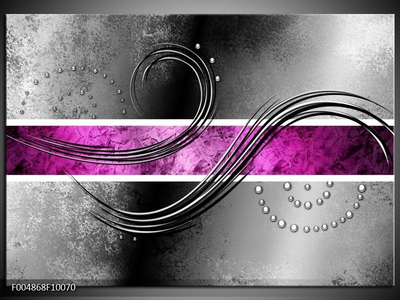Glas schilderij Modern | Grijs, Paars, Wit