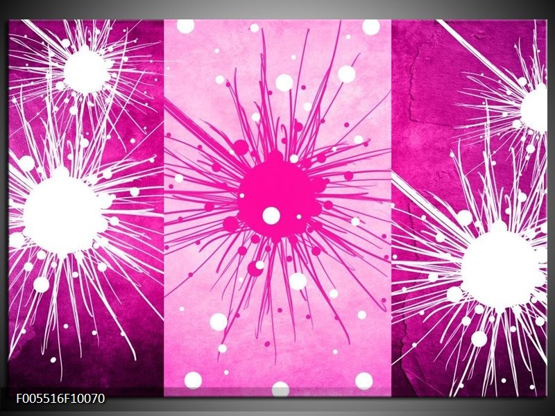 Foto canvas schilderij Art | Roze, Paars, Wit