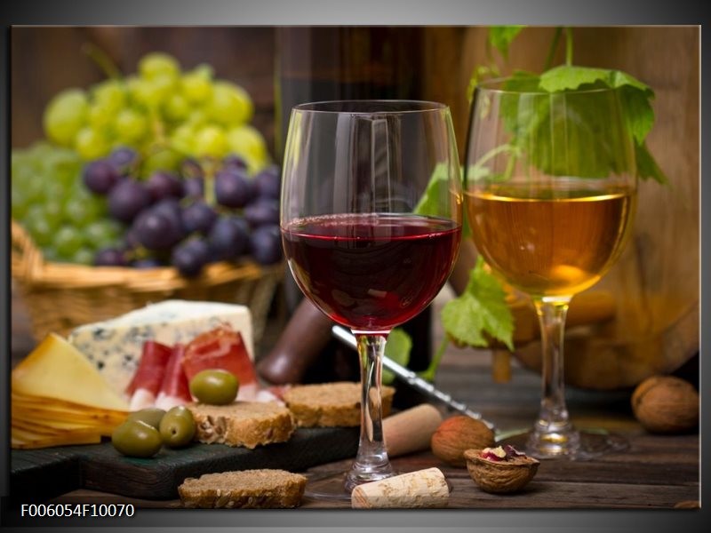 Foto canvas schilderij Wijn | Groen, Bruin