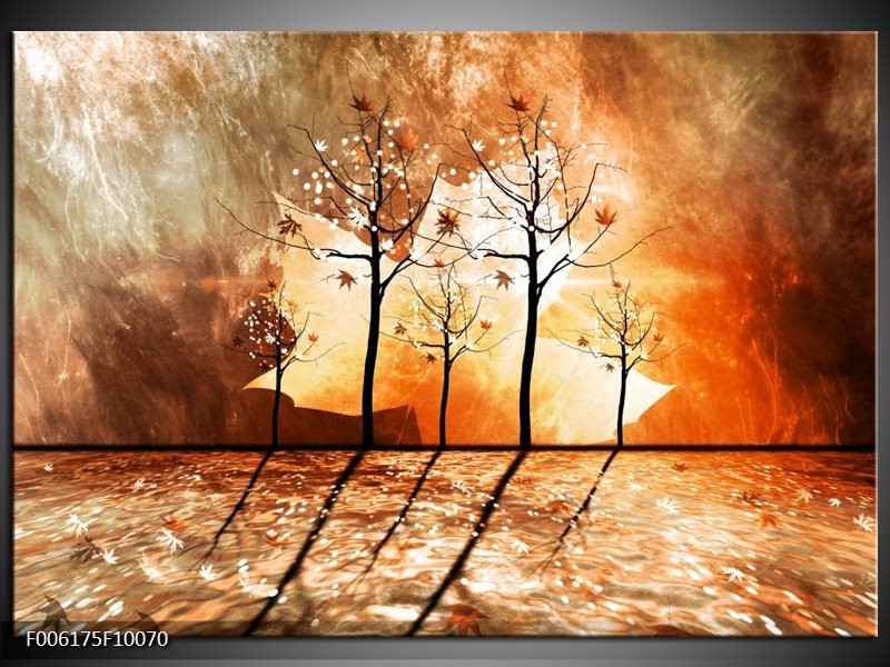 Foto canvas schilderij Abstract | Bruin, Oranje, Geel
