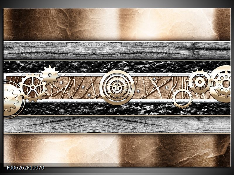 Glas schilderij Modern | Bruin, Grijs