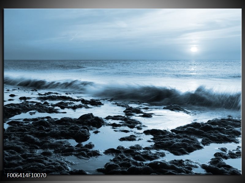 Canvas Schilderij Zee, Strand | Blauw