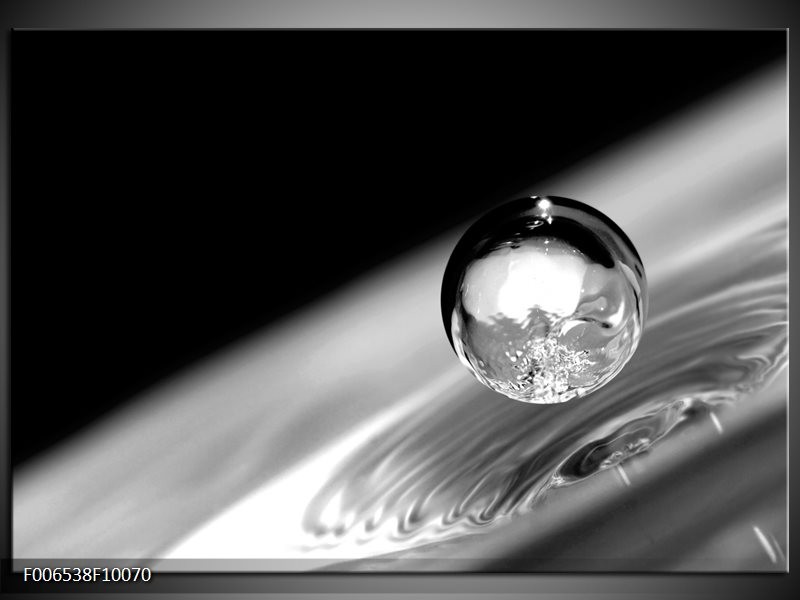 Canvas Schilderij Macro | Zwart, Grijs, Zilver