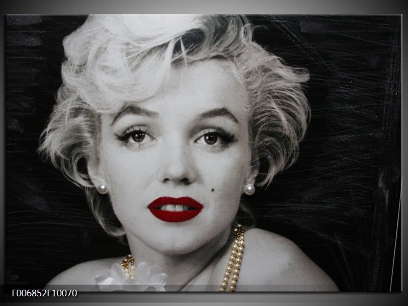 Canvas Schilderij Marilyn Monroe | Zwart, Wit, Grijs