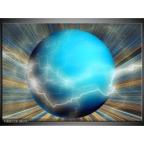 Foto canvas schilderij Design | Blauw, Bruin, Grijs 