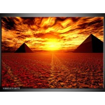 Foto canvas schilderij Egypte | Oranje, Geel, Rood 