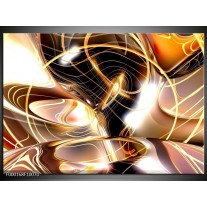 Foto canvas schilderij Abstract | Wit, Bruin, Wit 