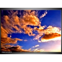 Foto canvas schilderij Lucht | Blauw, Bruin 