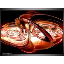 Foto canvas schilderij Abstract | Wit, Bruin, Zwart 