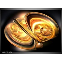 Foto canvas schilderij Abstract | Goud, Geel, Zwart 