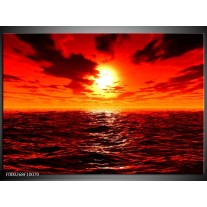 Foto canvas schilderij Zee | Rood, Geel, Oranje 