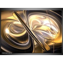 Foto canvas schilderij Abstract | Goud, Zilver, Geel 