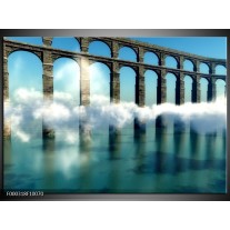 Foto canvas schilderij Bruggen | Blauw, Wit, Grijs 