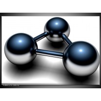 Foto canvas schilderij Cirkels | Grijs, Wit, Zilver