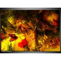 Glas schilderij Lente | Bruin, Rood, Zwart 