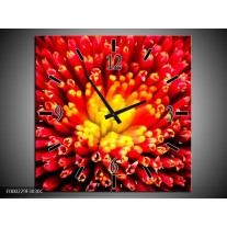 Wandklok op Canvas Natuur | Kleur: Rood, Geel | F000229C