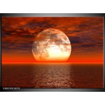 Foto canvas schilderij Zonsondergang | Rood, Geel, Wit 