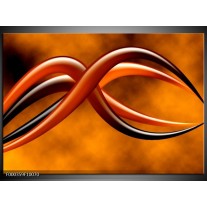 Foto canvas schilderij Abstract | Bruin, Geel, Zwart 