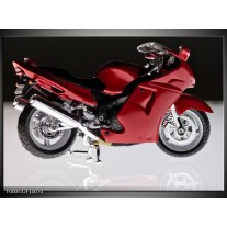 Foto canvas schilderij Motor | Rood, Zwart, Wit 