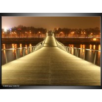 Foto canvas schilderij Bruggen | Goud, Geel, Bruin 