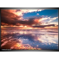 Foto canvas schilderij Water | Paars, Blauw, Wit 