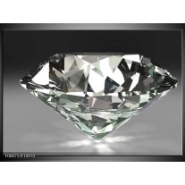 Foto canvas schilderij Diamant | Grijs, Zilver, Wit 