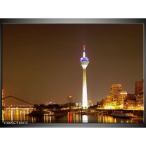 Foto canvas schilderij Rotterdam | Bruin, Wit, Geel 