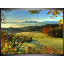 Foto canvas schilderij Landschap | Groen, Grijs, Blauw 