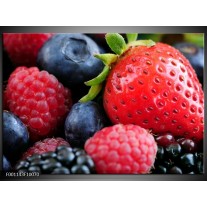 Foto canvas schilderij Fruit | Rood, Blauw 