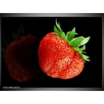 Glas schilderij Fruit | Rood, Zwart 