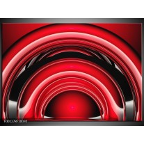 Foto canvas schilderij Abstract | Rood, Zwart, Wit 