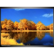 Foto canvas schilderij Natuur | Blauw, Bruin, Oranje 