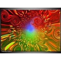 Foto canvas schilderij Abstract | Groen, Rood, Geel 